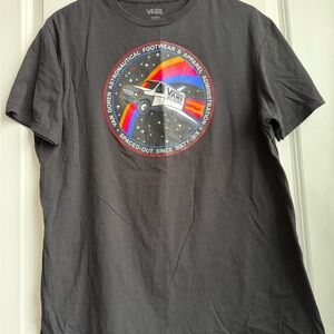 Vans Off The Wall “Spaced Out” Graphic T-Shirt | Black Magic Bus | Size L